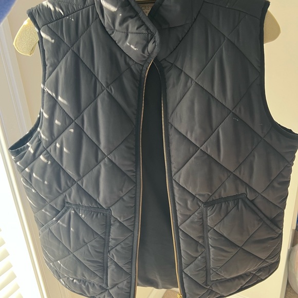 J. Crew Jackets & Blazers - J. Crew Black Quilted Vest